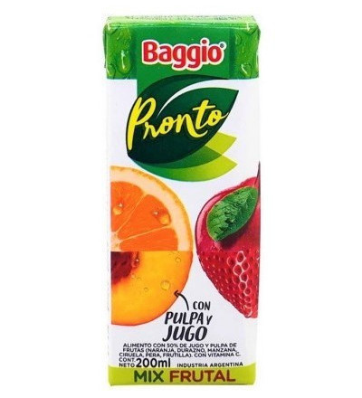 JUGO BAGGIO PRONTO MIX FRUTAL X 18 UNIDADES
