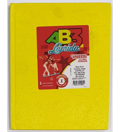 CUADERNO LAPRIDA AB3 50 HOJAS RAYADO AMARILLO