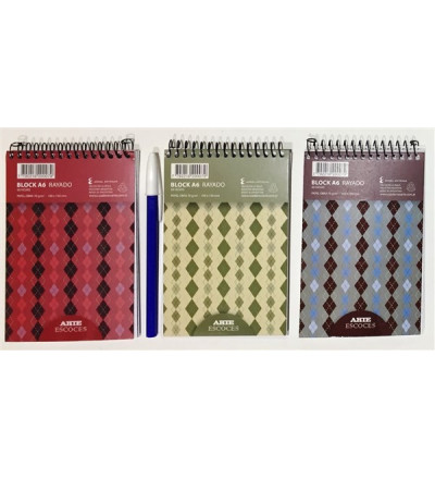 BLOCK ARTE A6 ESCOCES 60 HOJAS RAYADO