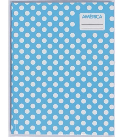 CUADERNO AMERICA TAPA DURA 42 HOJAS LUNARES RAYADO CELESTE