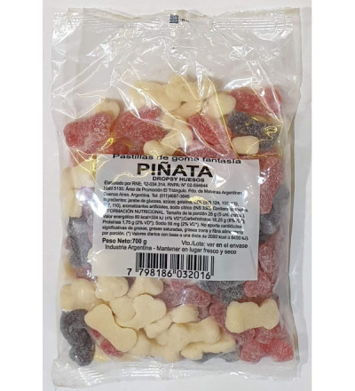 GOMITA PIÑATA 700 GR HUESOS/