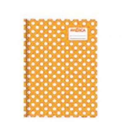 CUADERNO AMERICA TAPA DURA 42 HOJAS LUNARES RAYADO NARANJA