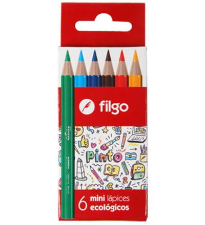 LAPIZ DE COLOR FILGO CORTO X 6 UNIDADES
