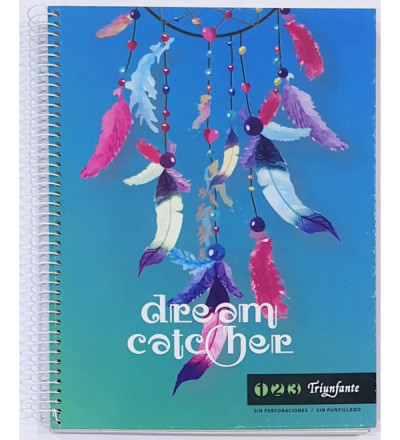 CUADERNO TRIUNFANTE 21X27 ESPIRAL 100 HOJAS CUADRICULADO FANTASIA