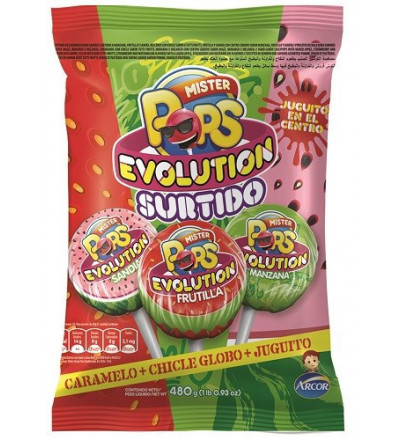 CHUPETIN EVOLUTION SURTIDO X 24 UNIDADES