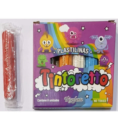 PLASTILINA TINTORETTO X 6 UNIDADES