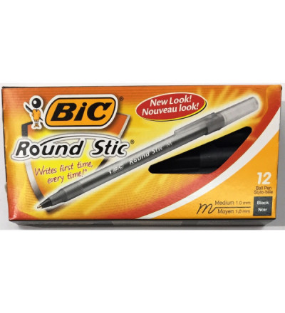 BOLIGRAFO BIC ROUND STICK NEGRO