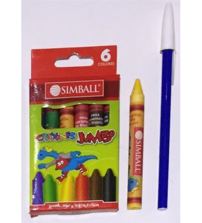 CRAYON SIMBALL JUMBO X 6