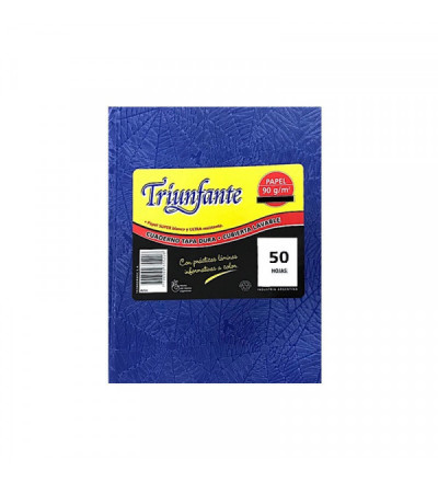 CUADERNO TRIUNFANTE 50 HOJAS LISO AZUL