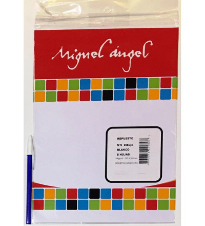 REPUESTO HOJAS DE DIBUJO MIGUEL ANGEL N° 5 BLANCO