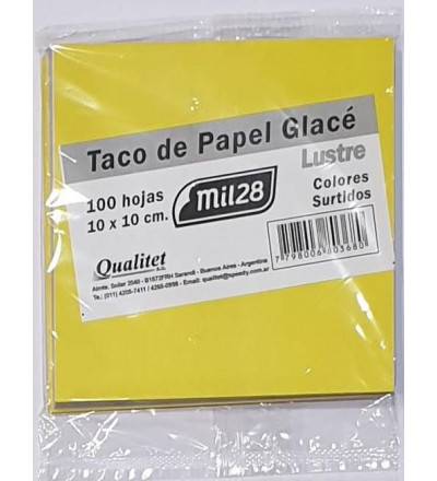 GLACE LUSTRE TACO 100 HOJAS