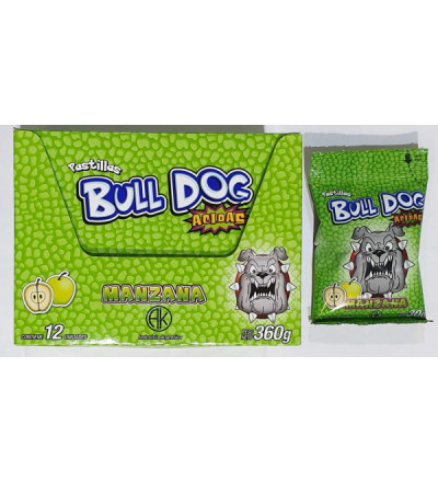PASTILLA BULL DOG MANZANA X 12 UNIDADES