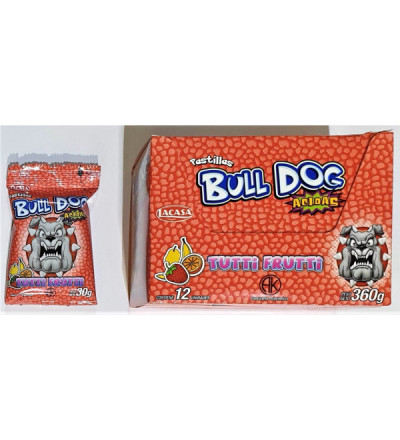 PASTILLA BULL DOG TUTTI FRUTTI X 12 UNIDADES