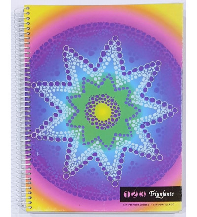 CUADERNO TRIUNFANTE 21X27 100 HOJAS CUADRICULADO MANDALA