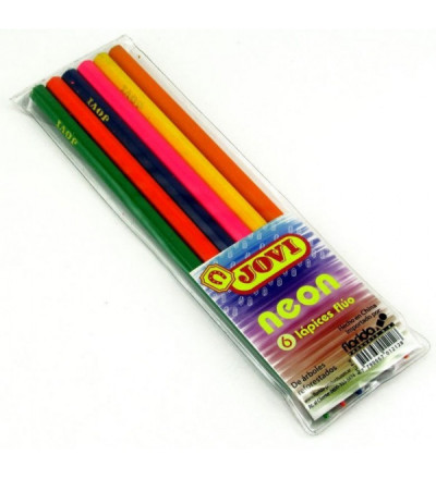 LAPICES JOVI NEON FLUO X 6 UNIDADES