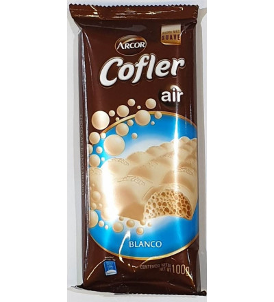 CHOCOLATE COFLER 100 GR.AIR BLANCO