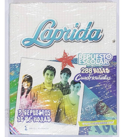 REPUESTO LAPRIDA 288 HOJAS CUADRO