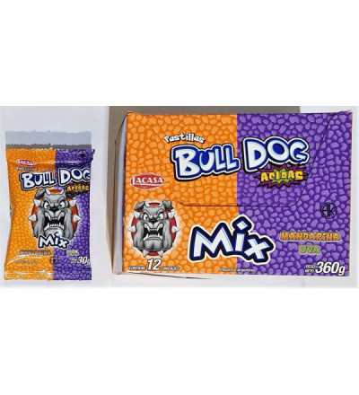 PASTILLA BULL DOG MIX MANDARINA UVA X 12 UNIDADES