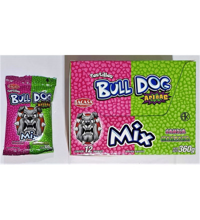 PASTILLA BULL DOG MIX SANDIA MANZANA X 12 UNIDADES