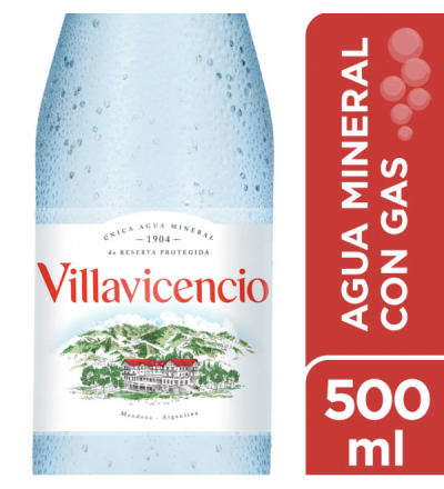AGUA VILLAVICENCIO CON GAS 500 CC