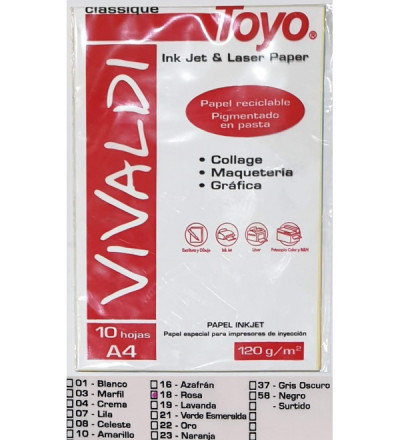 PAPEL TOYO VIVALDI 10 HS