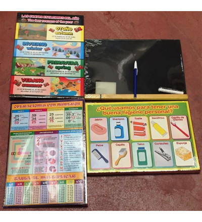 PIZARRA TIZA CON ACTIVIDAD CHICA