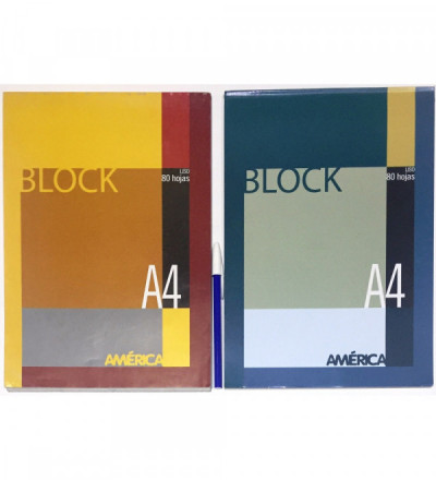 BLOCK AMERICA A4 80 HOJAS LISO