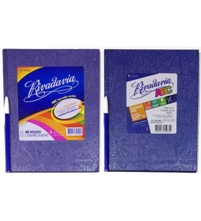 CUADERNO RIVADAVIA ABC 50 H CUADRICULADO AZUL