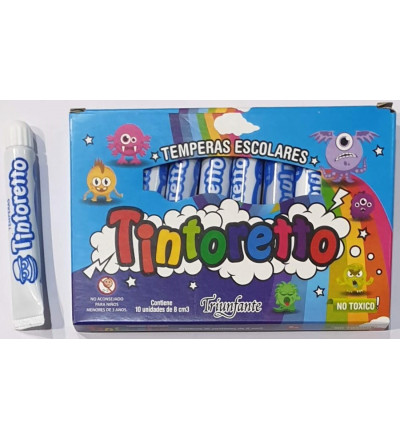 TEMPERA TINTORETTO AZUL MARINO X 10 UNIDADES