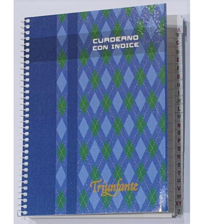 CUADERNO CON INDICE TRIUNFANTE 96 H