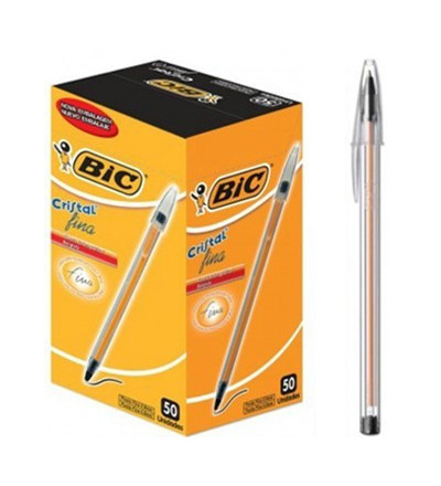 BIC FINA NEGRO X 50 UNIDADES