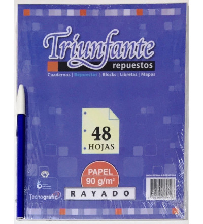 REPUESTO TRIUNFANTE 48 HOJAS RAYA
