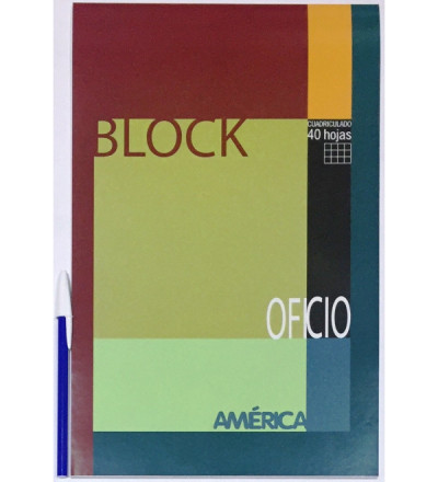 BLOCK AMERICA OFICIO 40 HOJAS CUADRO