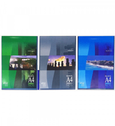 BLOCK AMERICA A4 80 HOJAS CUADRO