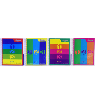 CUADERNO TRIUNFANTE 123 ESPIRAL 100 HOJAS CUADRICULADO