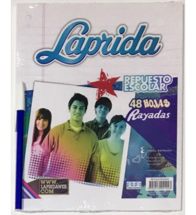 REPUESTO LAPRIDA 48 HOJAS RAYADO