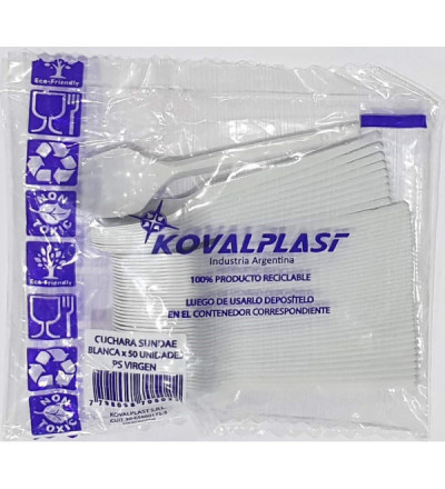 CUCHARAS PLAST X 50 KOVALPLAST