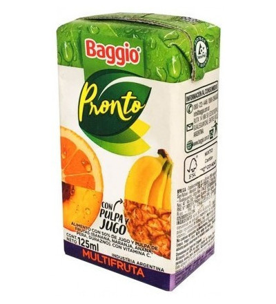 JUGOS BAGGIO JUNIOR 125 CC X 18 U MULTIFRUTA