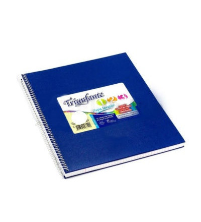 CUADERNO TRIUNFANTE 123 VINIL 100H RAYA  AZUL