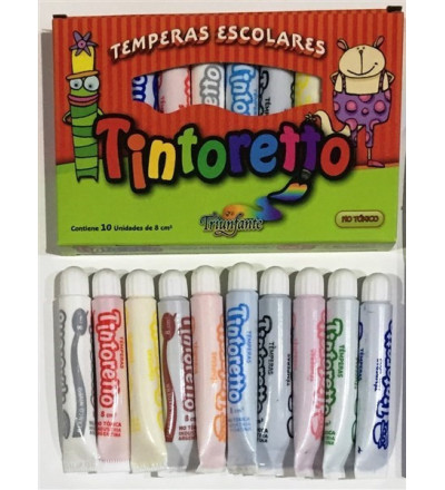 TEMPERA TINTORETO SURTIDA X 10 UNIDADES