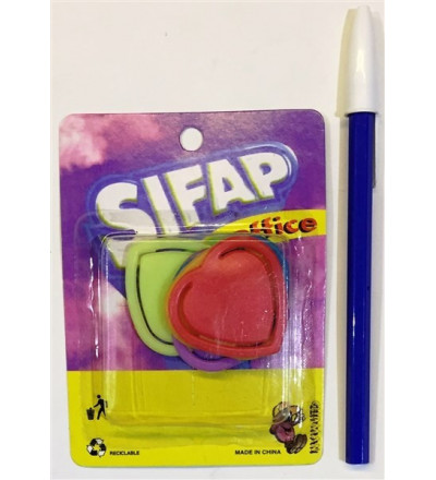 CLIP CORAZON GDE X 6