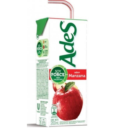 JUGO ADES MANZANA 200 CC X 24 UNIDADES