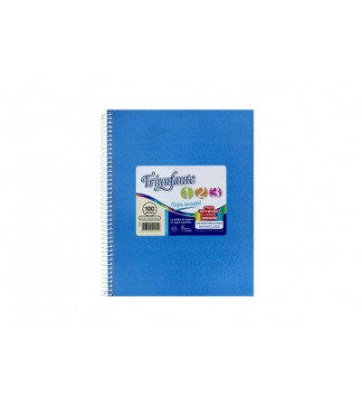 CUADERNO TRIUNFANTE 123 VINIL 100 RAYA CELESTE