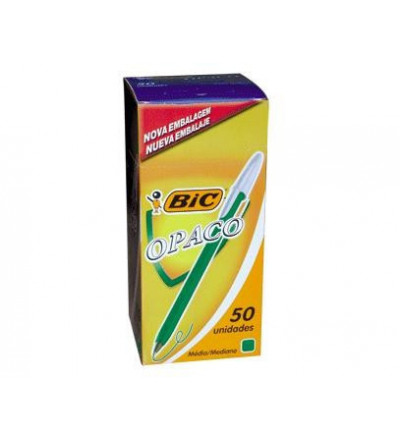 BOLIGRAFO BIC OPACO X 50 U VERDE