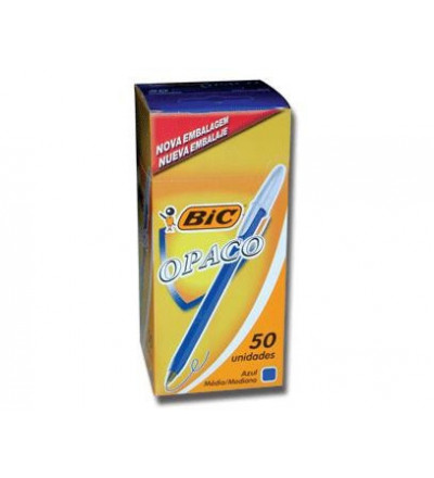 BOLIGRAFO BIC OPACO AZUL X 50 UNIDADES