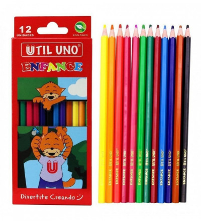 LAPIZ DE COLOR UTIL UNO X 12 UNIDADES