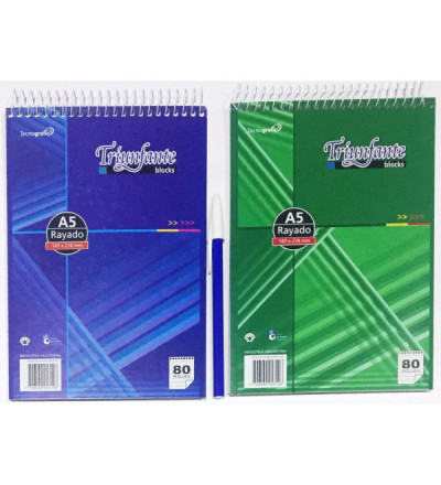 Block Triunfante A5 80 Hojas Rayado