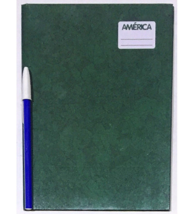 CUADERNO AMERICA TAPA DURA 42 HOJAS RAYADO VERDE