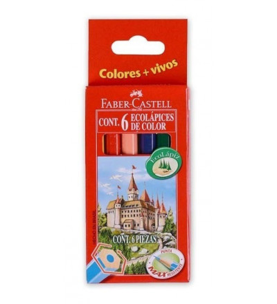 LAPIZ FABER COLOR X 6 UNIDADES