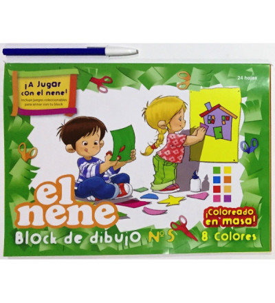 BLOCK DE DIBUJO EL NENE NRO 5 24 HOJAS COLOR